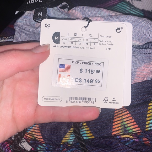 Desigual Tiered Maxi Drawcord Waist Knit Skirt Size S - Picture 7 of 16